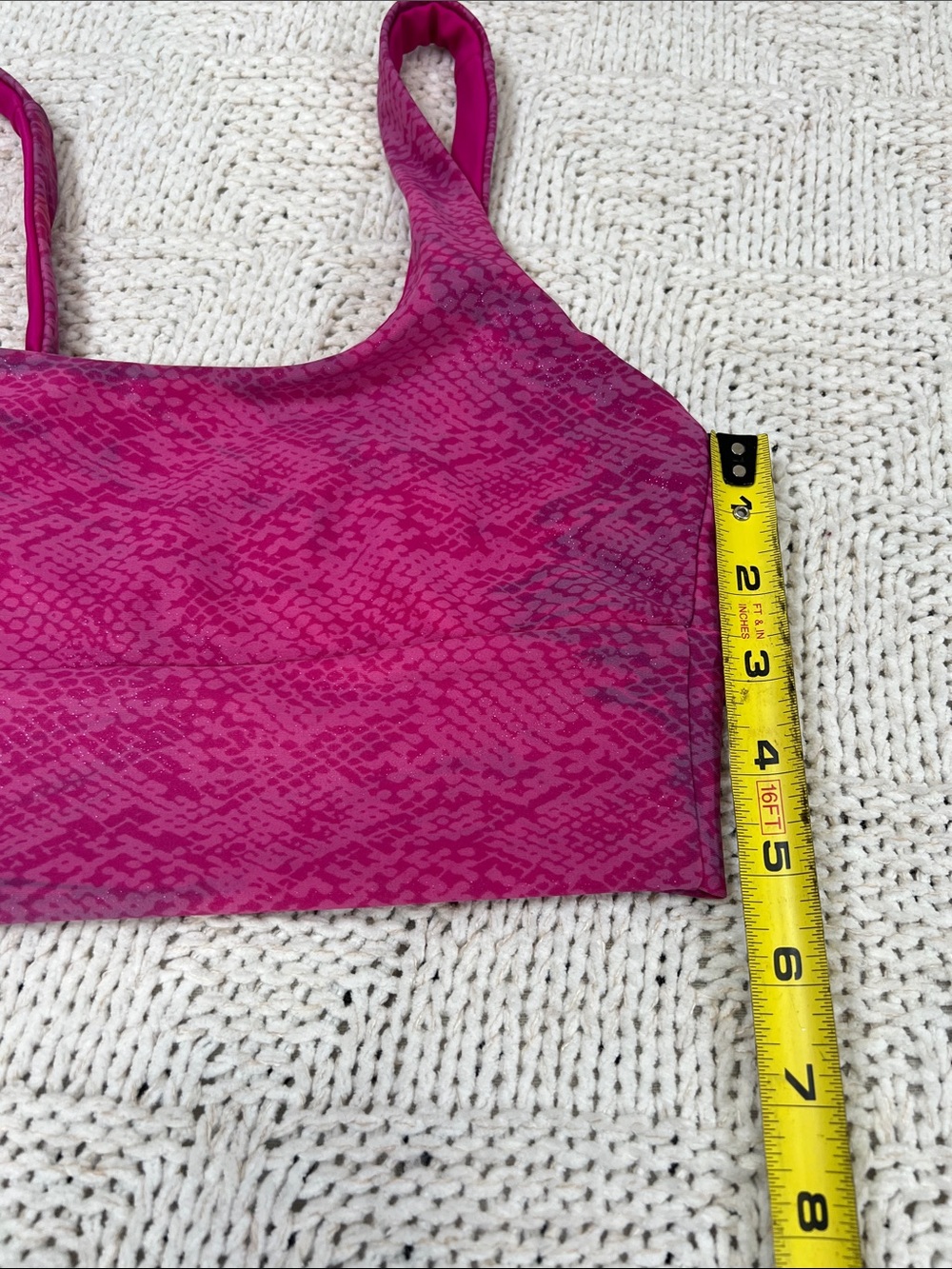 Beach Riot Fuchsia-Pink Patterned Sports Bra - Picture 10 of 10
